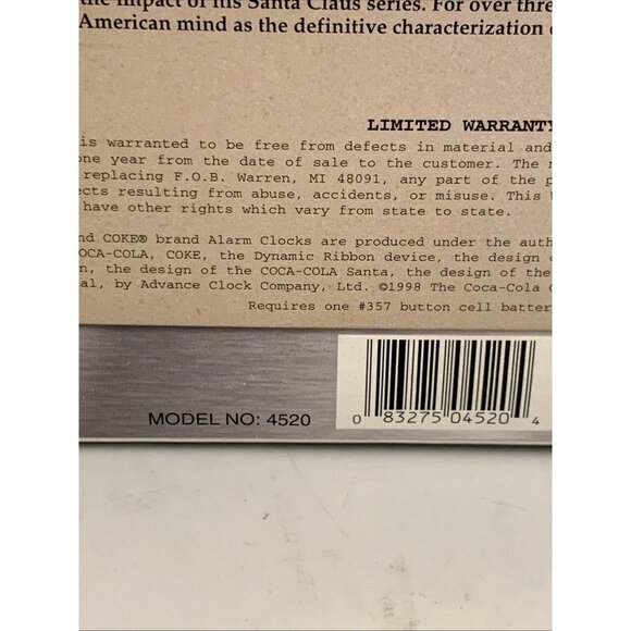 Coca Cola Collectible Christmas Santa Figurine Clock Refreshing Surprise 6" Tall - Picture 13 of 14